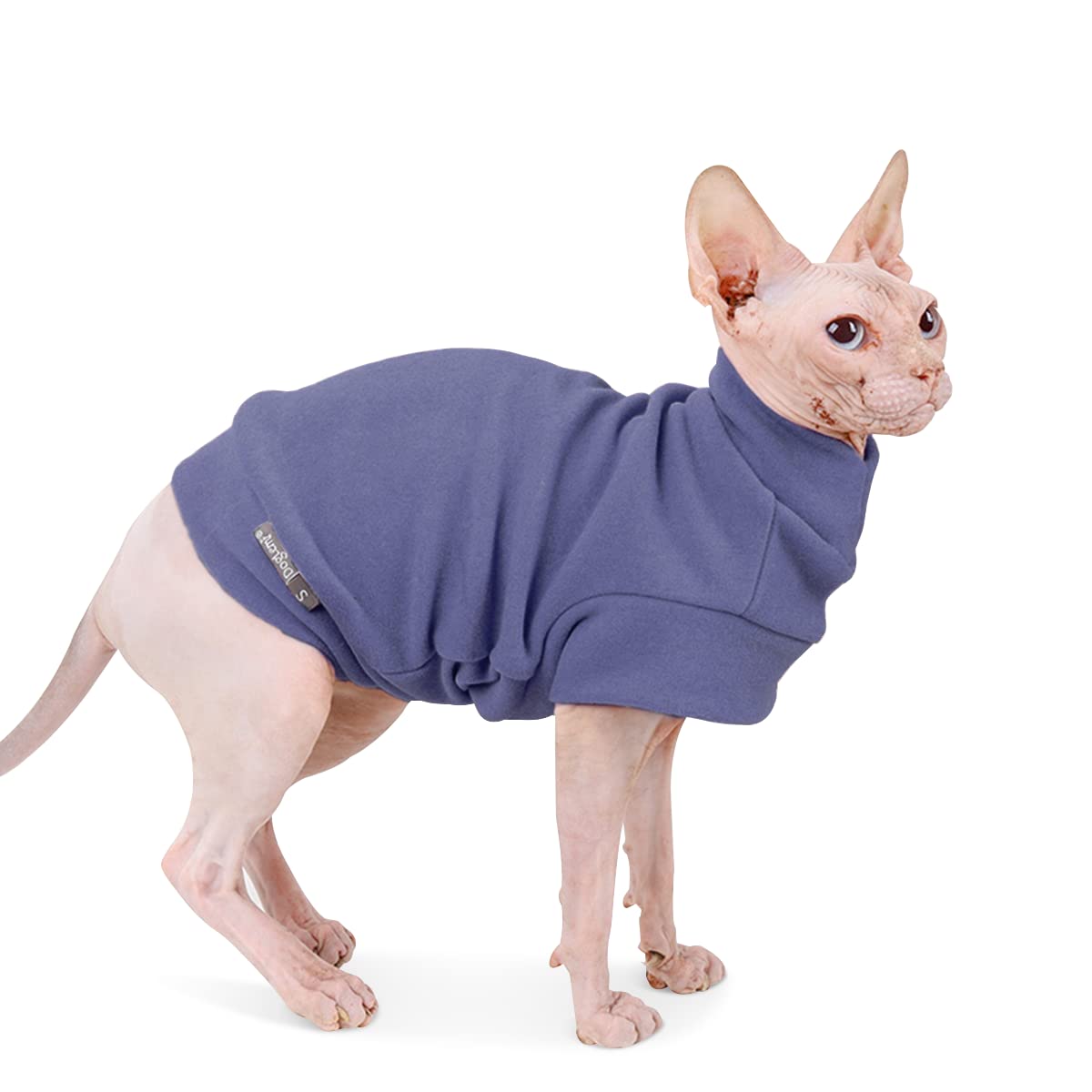 Small Dogs Fleece Dog Sweatshirt - Cold Weather Hoodies Spring Soft Vest Thickening Warm Cat Sweater Puppy Clothes Sweater Winter Sweatshirt Pet Pajamas For Small Dog Cat Puppy Medium, Grayish Purple