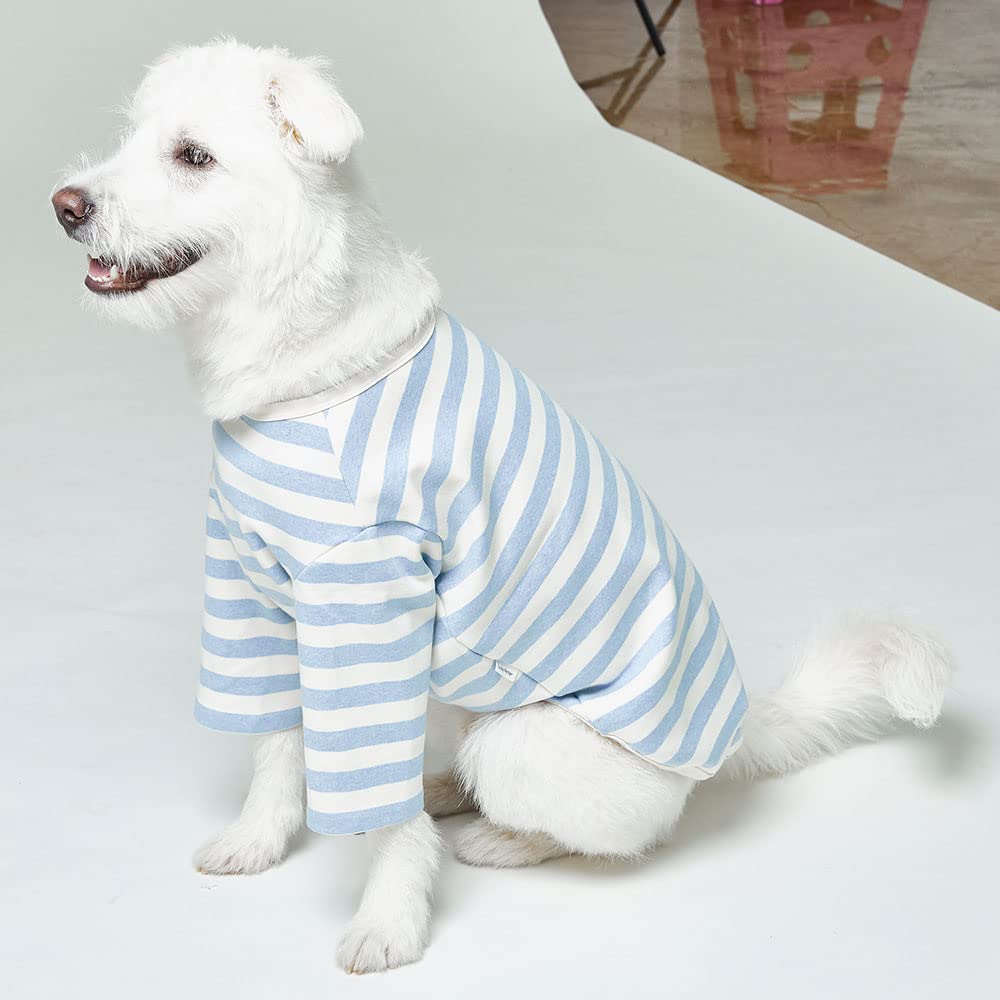 Lucky Petter Dog Cotton Shirts For Small And Large Dogs Rugby Striped T-Shirts Soft Breathable Dog Shirt Pet Clothes (X-Large, I