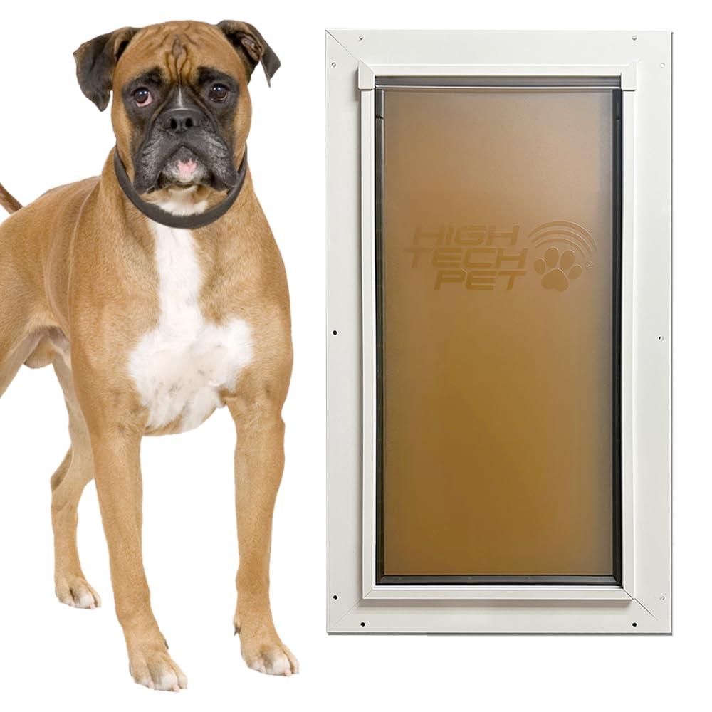 Duraflex Premium Aluminum Frame Pet Doors By High Tech Pet - Dog Door Or Cat Door For Door Installation - Magnetic Latching Clos