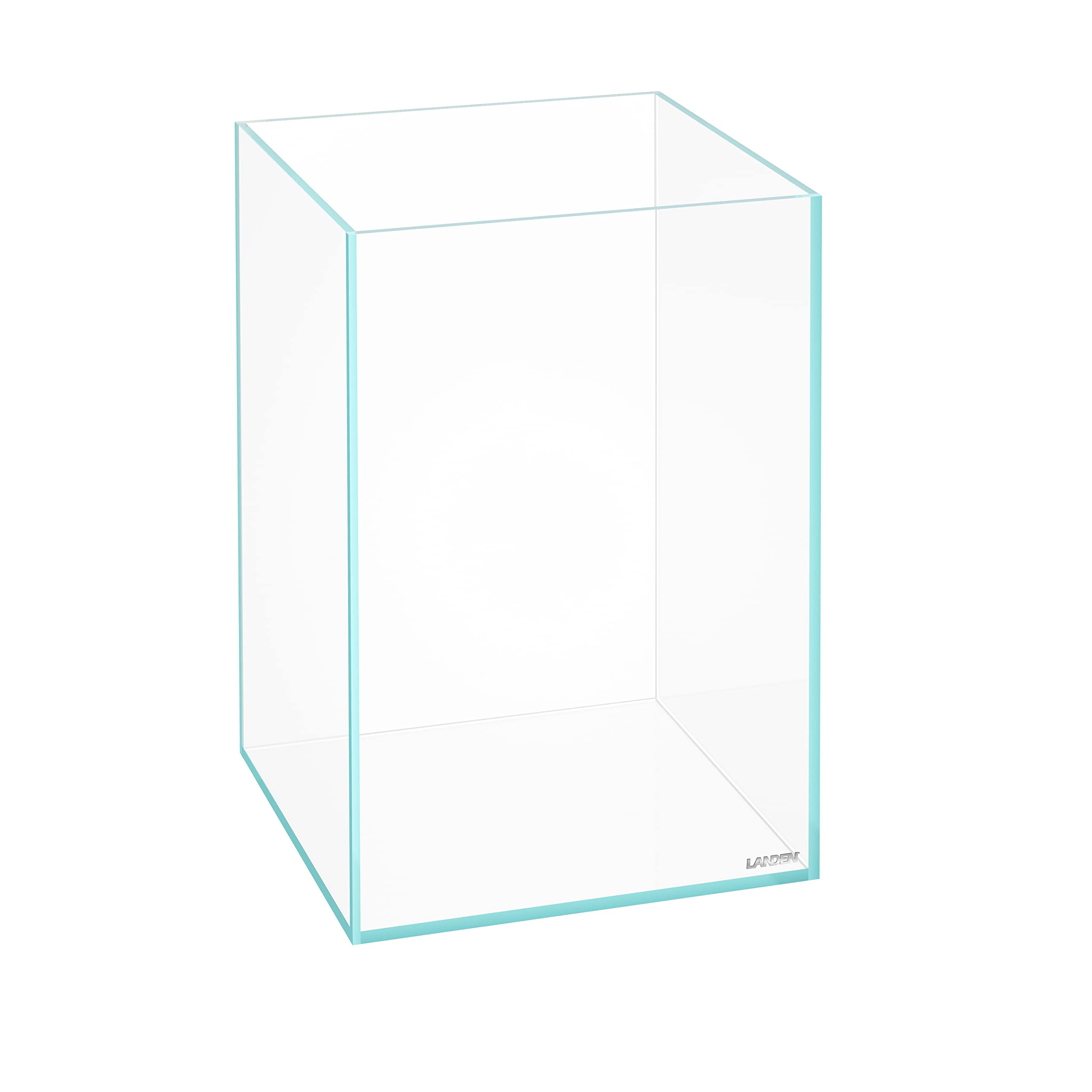 LANEDN Tall Tank Rimless Low Iron Tank 5.5GAL 9.8'' L    9.8'' W    14.2'' H(25X25X36) cm Small Aquascape Fish Tank, Vertical Aq