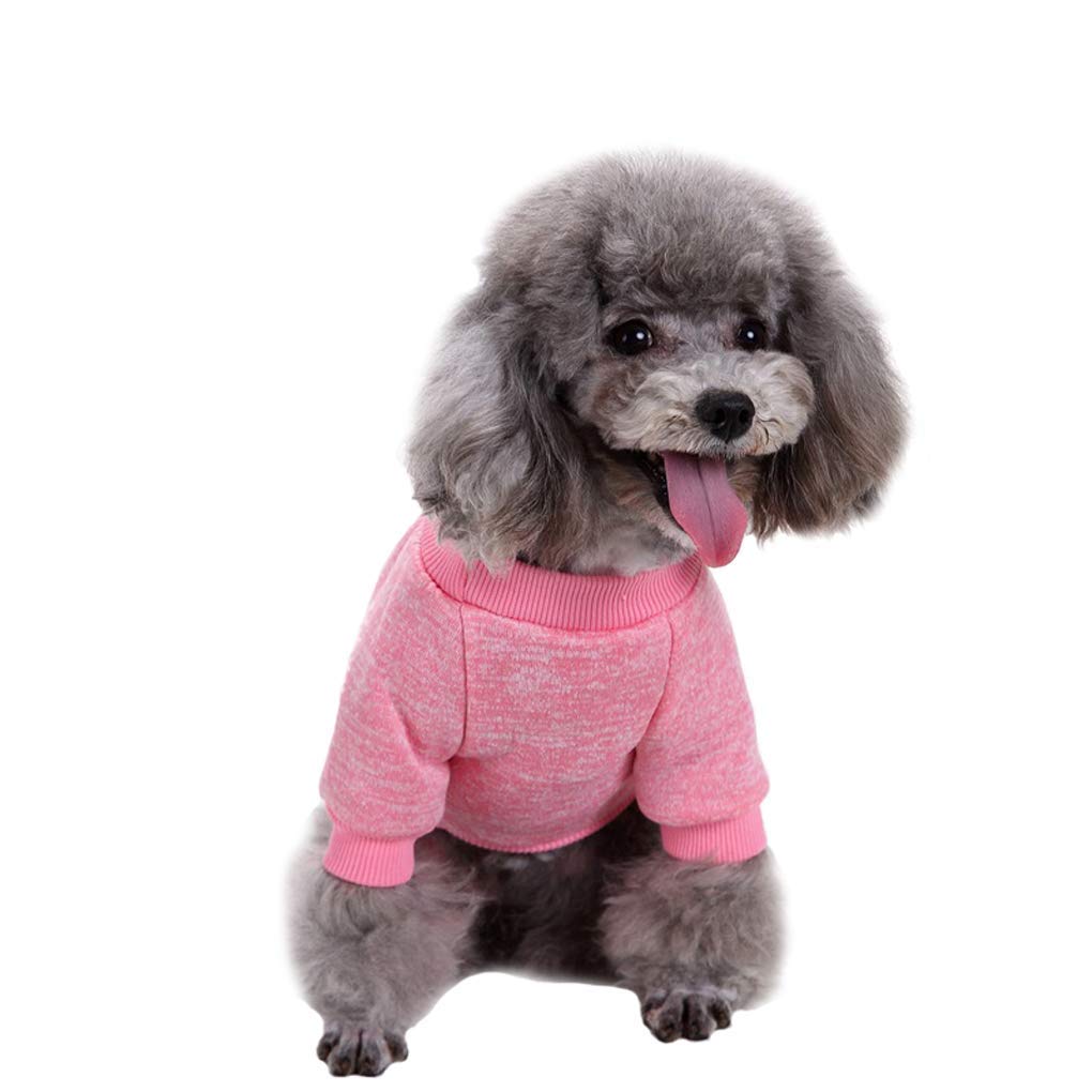 Jecikelon Dog Clothes Dogs Sweater Soft Puppies Clothing Winter Puppy Sweaters Warm Outfit For Dogs Small Xxs Xs Cat Apparel (Pink, Xxs)