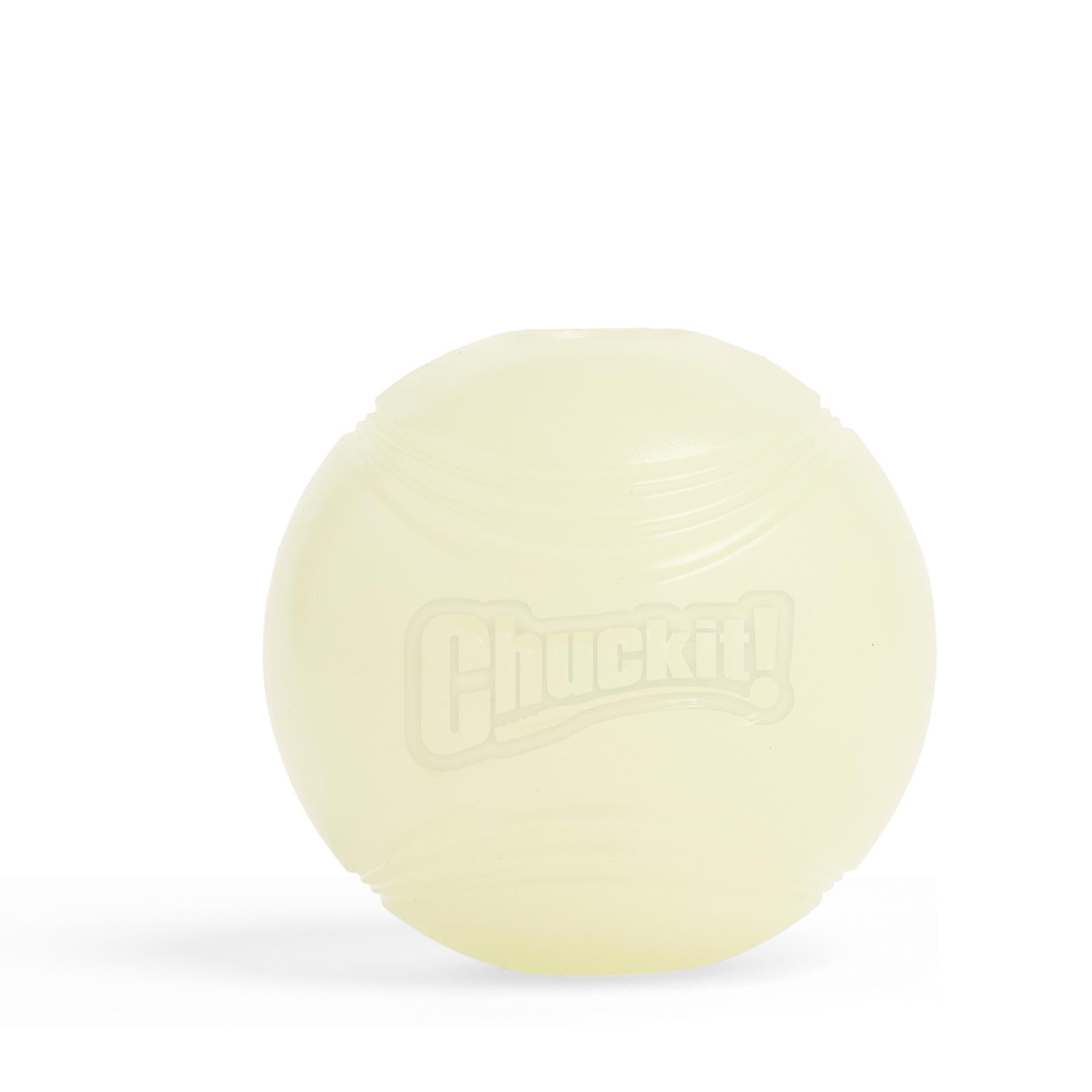 Chuckit! Max Glow Ball Dog Toy, Medium (2.5 Inch Diameter) for dogs 20-60 lbs, Pack of 1