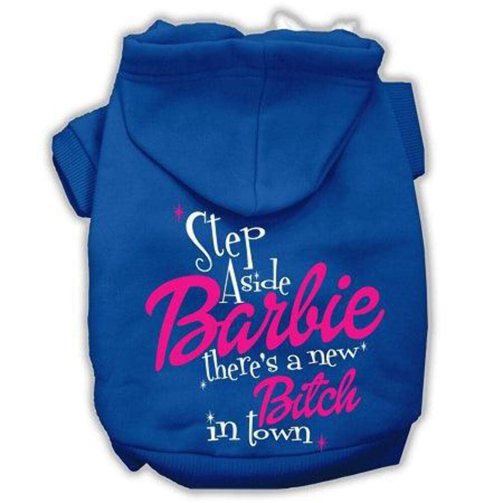 Mirage Pet Products New Bitch In Town Screenprint Hoodie, Xx-Large, Light Pink