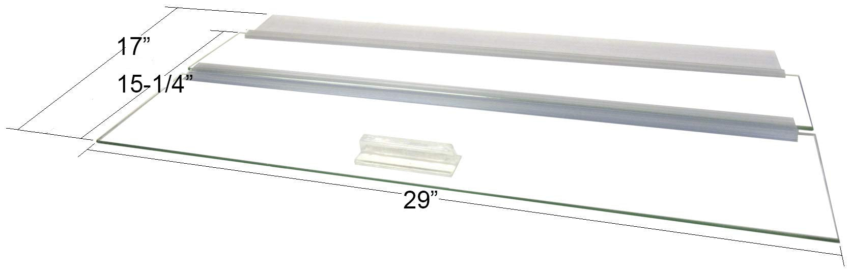 Glass Canopy For Aquariums With And Without Center Braces, 10 Gallon To 200 Gallon Aquariums (Tank With Center Brace, 60'' L X 1