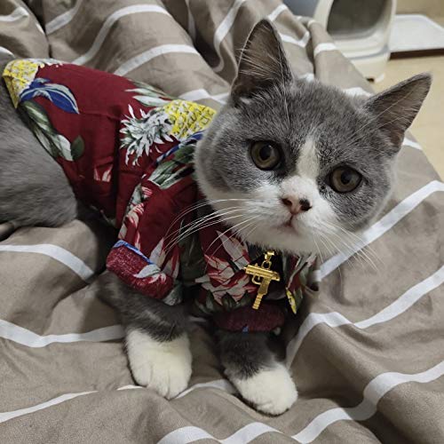 Ct Coutudi Hawaiian Dog Shirts Aloha Dog Shirt Pet Summer Cool Summer Flower Pineapple Shirt For Small To Medium Puppy Cat Dog