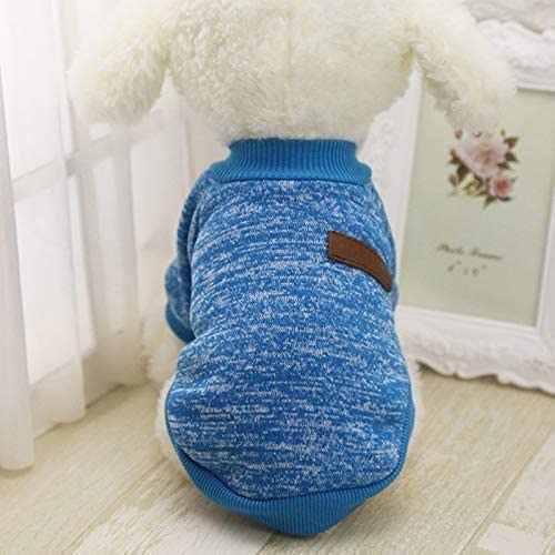 Idepet Pet Dog Classic Knitwear Sweater, Fleece Coat For Small,Medium,Large Dog,Warm Pet Dog Cat Clothes,Soft Puppy Customes (S,
