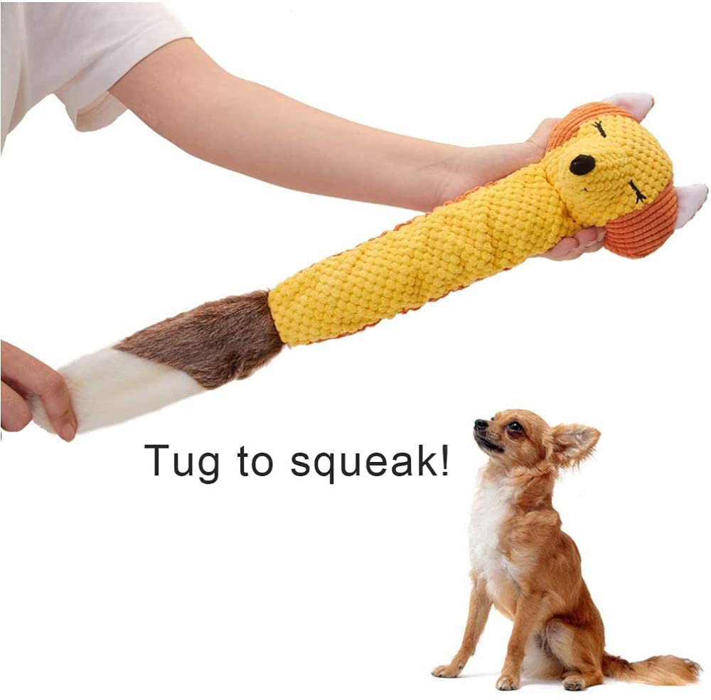 ONTWOPETS Dog Toy Plush Durable Small Dog Toys Low Stuffing Interactive Dog Plush Toys W/Squeaker Puppy Chew Toys Reduces Boredo