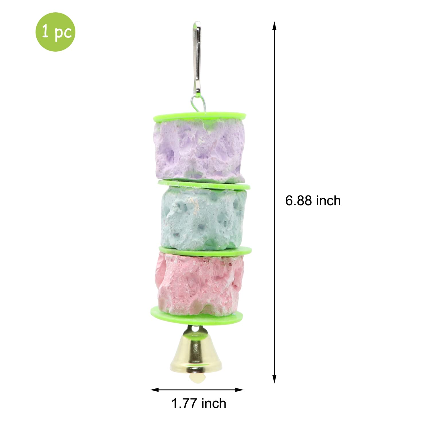 Bird Calcium Teeth Grinding Chew Treats Toy for Parrot Parakeet Cockatiel Conure Gerbil Rat Mouse Guinea Pig Chinchilla