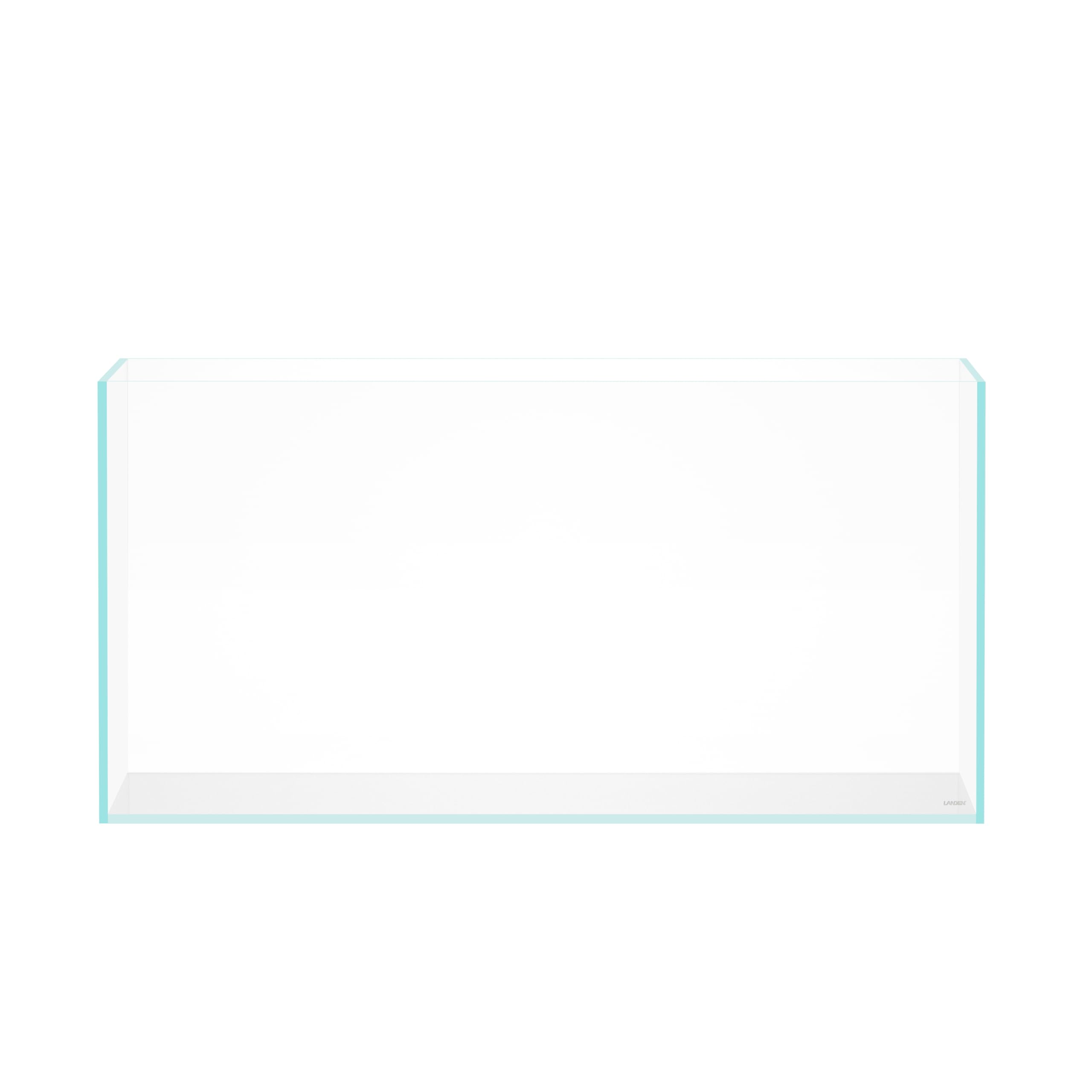 LANDEN 120P 105 Gallon Rimless Low Iron Aquarium Tank, W47.2  D23.6  H23.6 in(120x60x60cm) 12mm Thickness with Black Nano Foam L