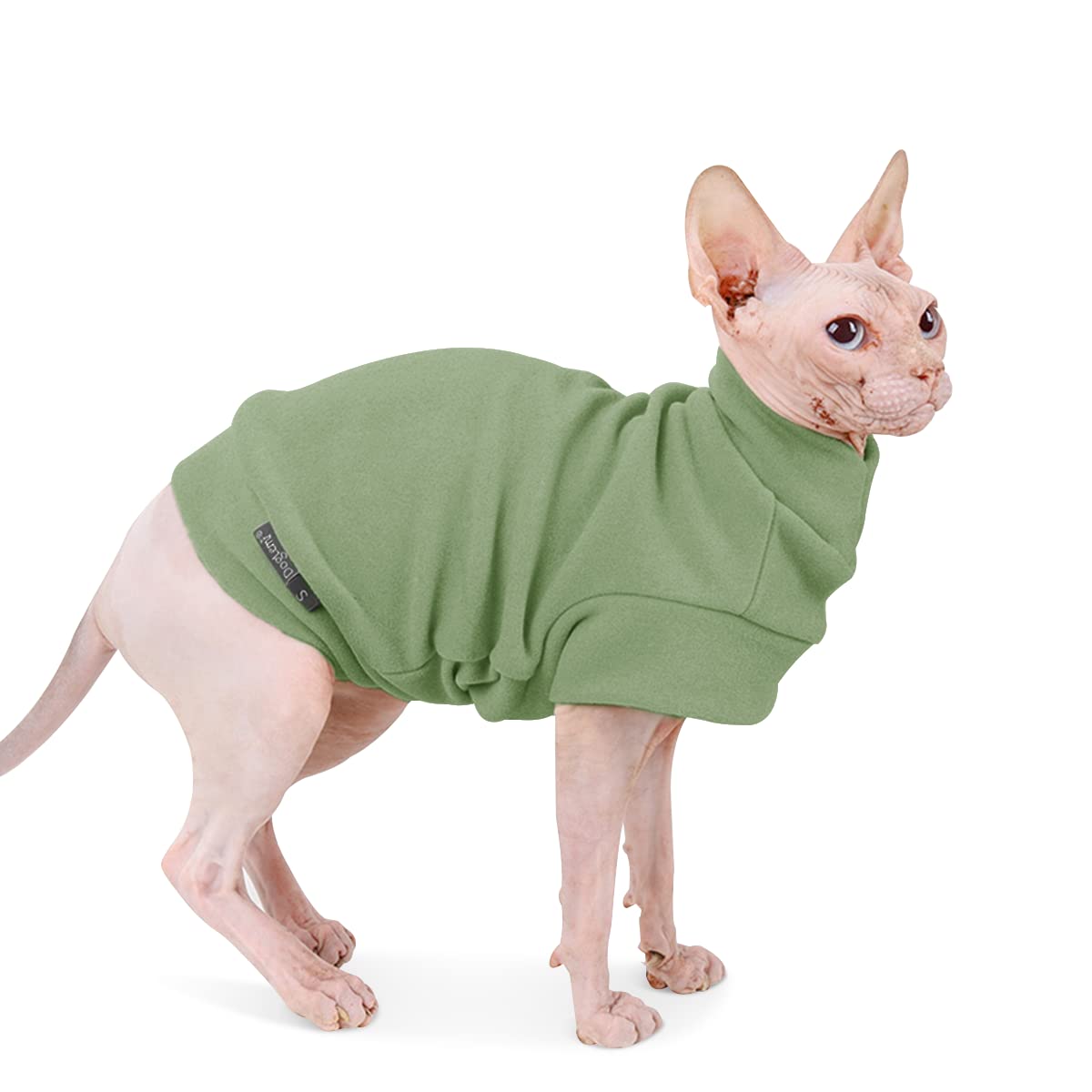 Small Dogs Fleece Dog Sweatshirt - Cold Weather Hoodies Spring Soft Vest Thickening Warm Cat Sweater Puppy Clothes Sweater Winter Sweatshirt Pet Pajamas For Small Dog Cat Puppy (Large, Green)