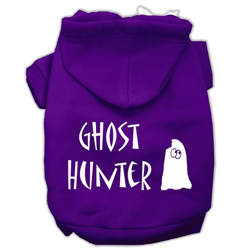 Mirage Pet Products Ghost Hunter Screen Print Pet Hoodies, Medium, Blue/Cream Lettering