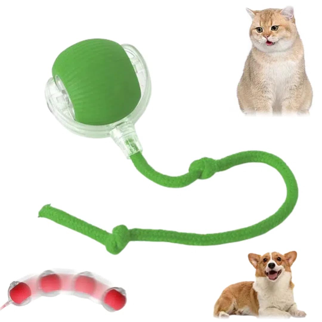 Qitell Interactive Cat Ball Toy 2025 New Cat Toys For Indoor Cats, Cat Rotating Ball Toy, Automatic Moving Cat Balls, 360 Automa