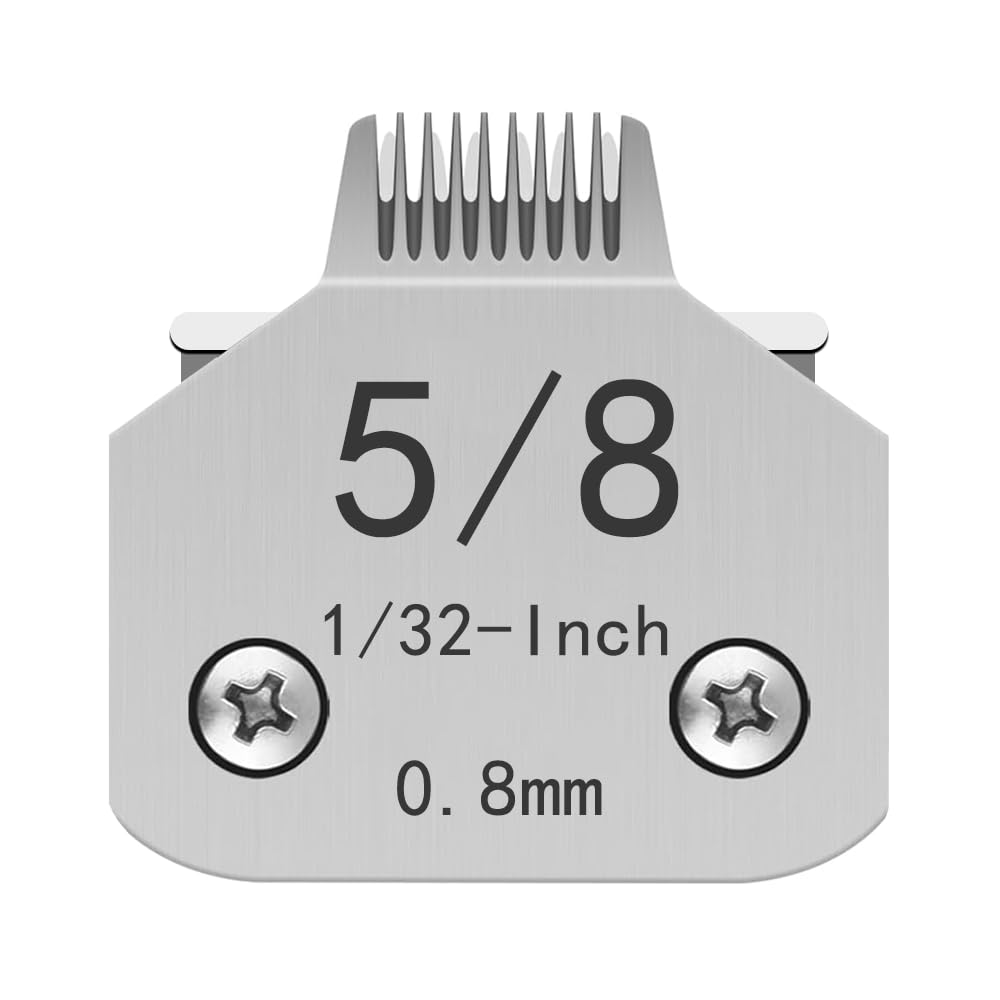 Trah 5/8 Blade Dog Grooming Clipper Replacement Blades Compatible With Andis Dog Clippers,Most A5, Km Series Clippers,Detachable