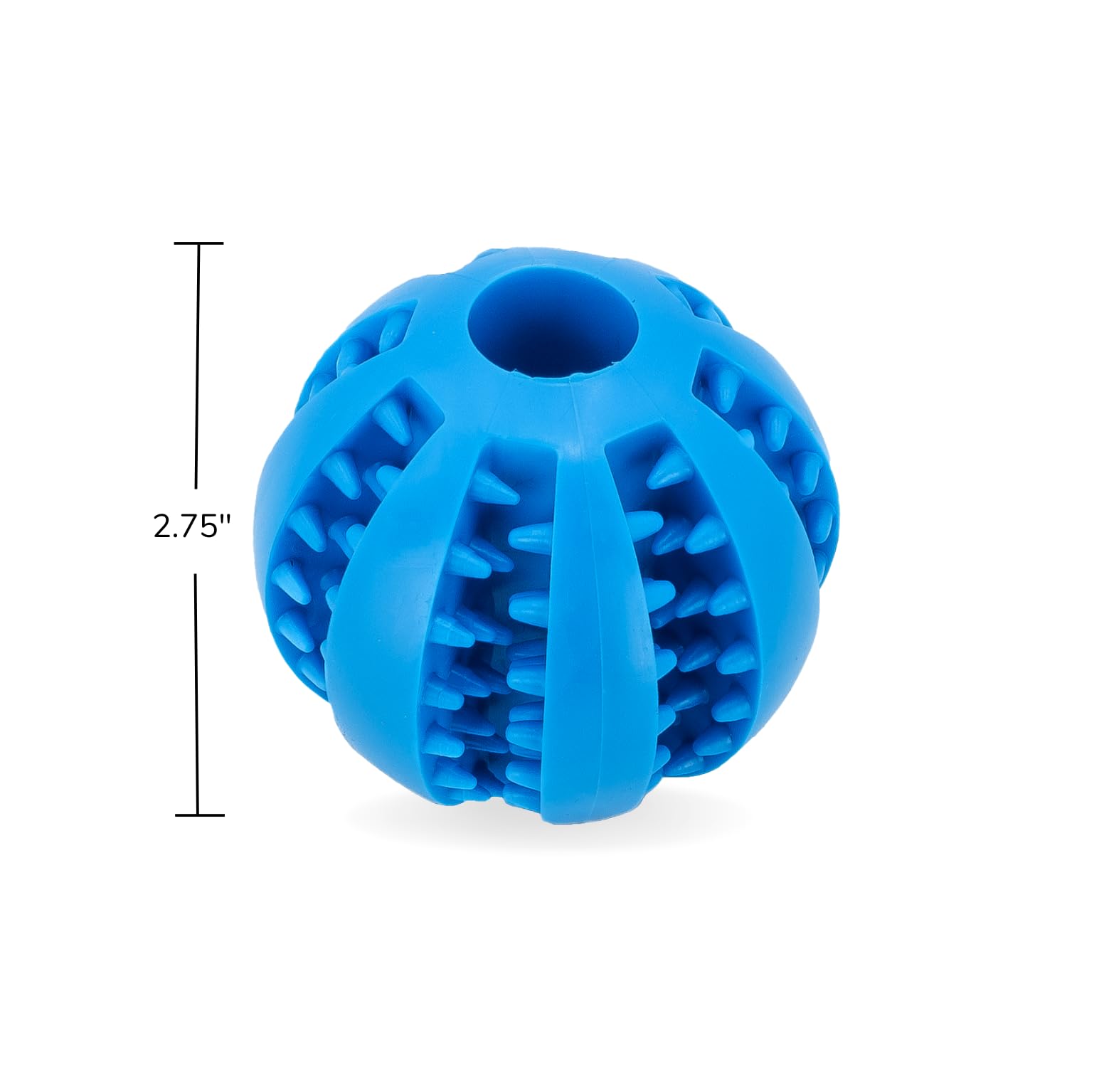 2 Pcs Non-Toxic Rubber Dog Toy Ball, 2.75 inch Durable & Tough Rubber Dog Treat Dispensing Puzzle Ball Chew Toy & IQ Training To