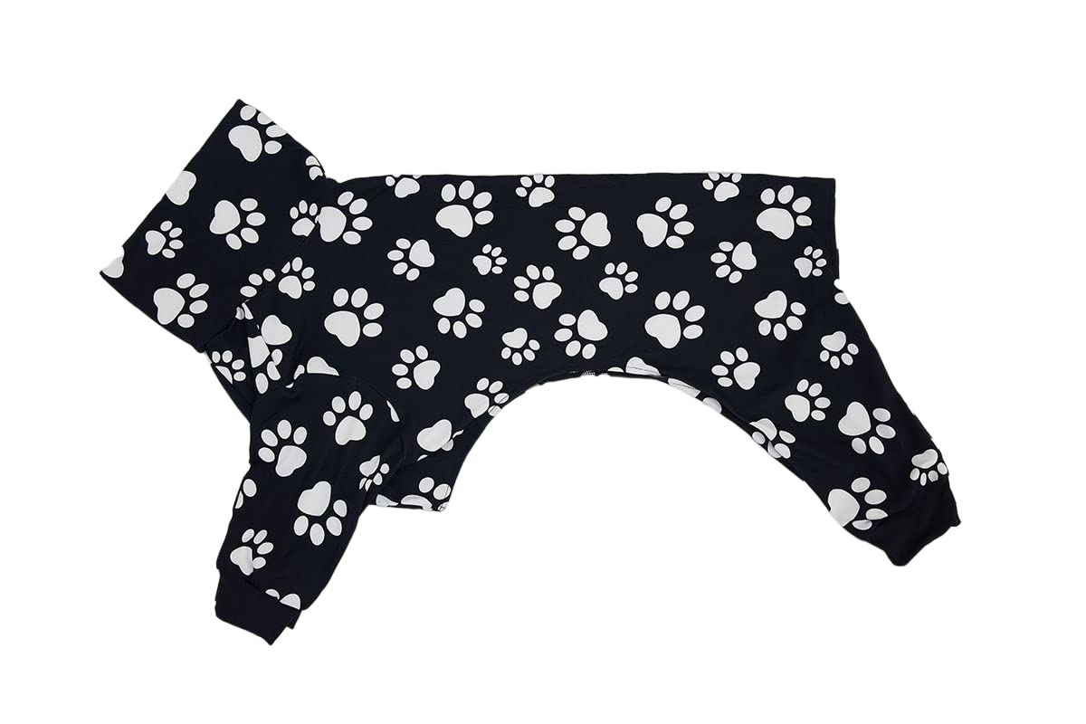 Cnkwei Dog Pajamas Medium Large Dog Paw Printed Greyhound Pajamas Jumpsuit Bodysuit -Like New