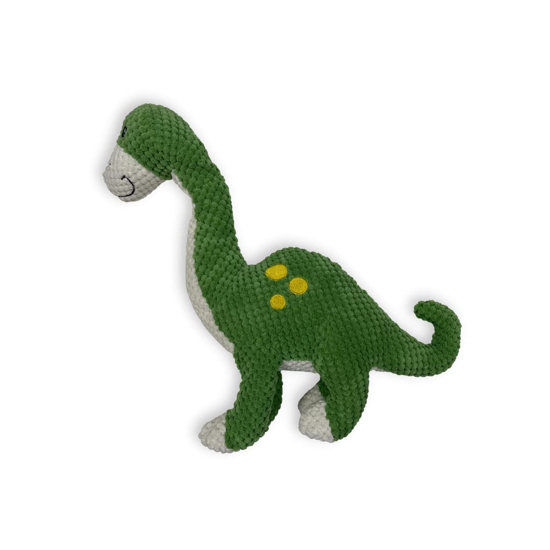 Fabdog Floppies Plush Dog Toy - Cute & Durable Squeaky Dog Toys - Best Squeak Toy For Puppies And All Breeds | Ideal Pet Gift| Small Brontosaurus