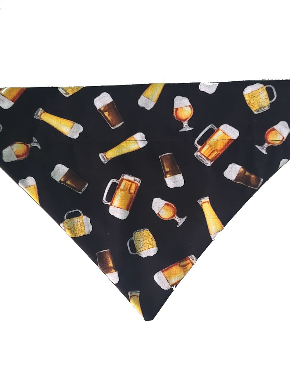 Beer Over The Collar Dog Bandana That Slips Onto Their Existing Collar Size (X-Small)