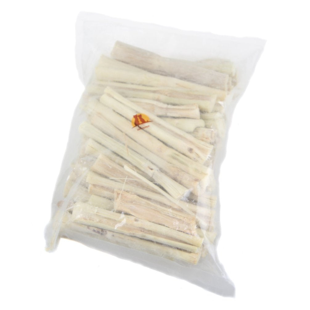 Emours Natural Bamboo Stick Teeth Chewing Treats For Rabbits Bunny Chinchilla Guinea Pigs Sugar Gerbils And More (600G)