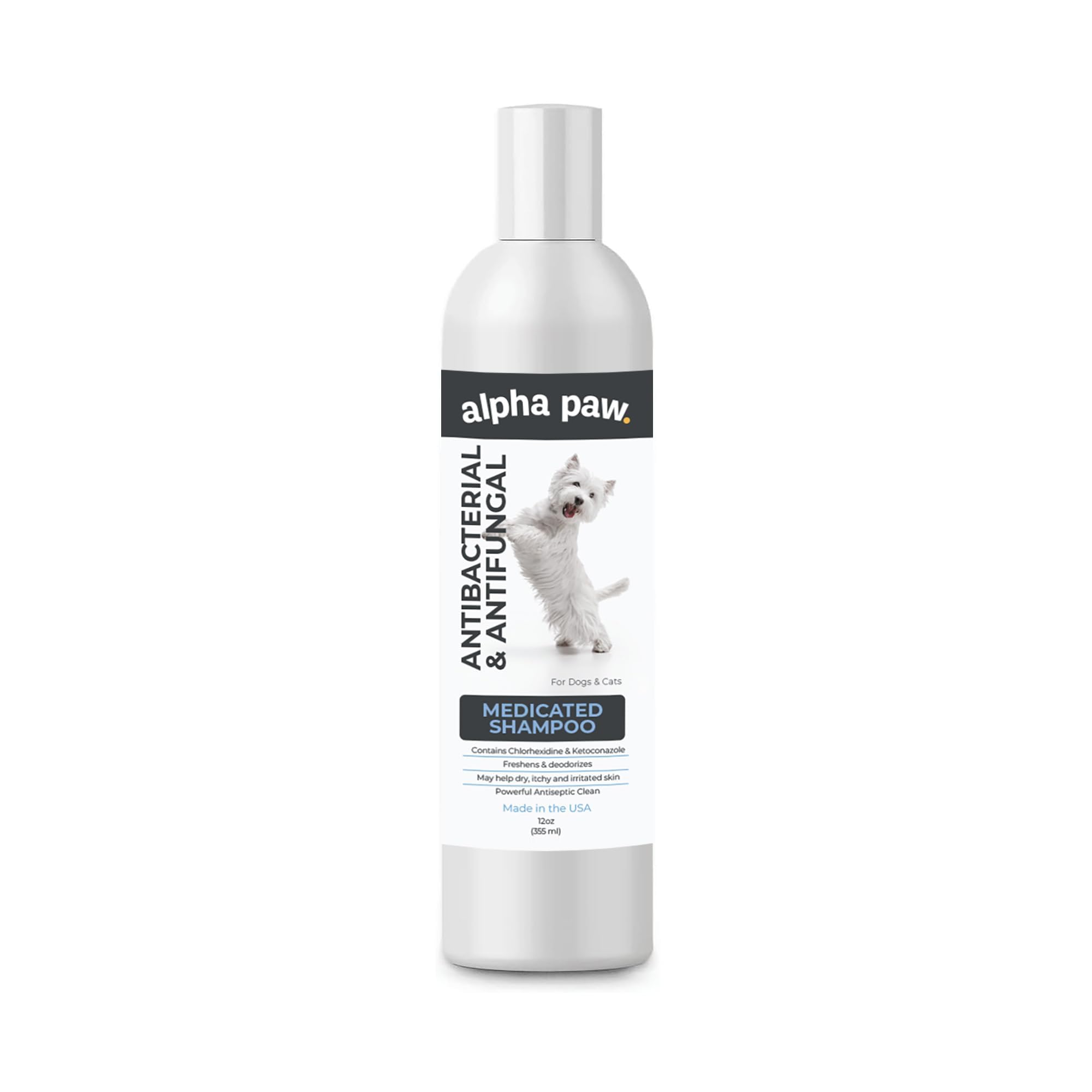 Smiling Paws Pets Medicated Shampoo For Dogs & Cats - Passionfruit Scent (12Oz)