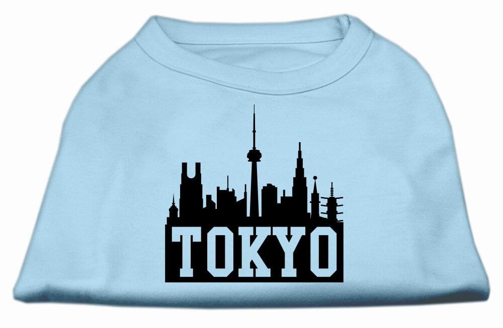 Mirage Pet Products 10-Inch Tokyo Skyline Screen Print Shirt For Pets Small Light Pink