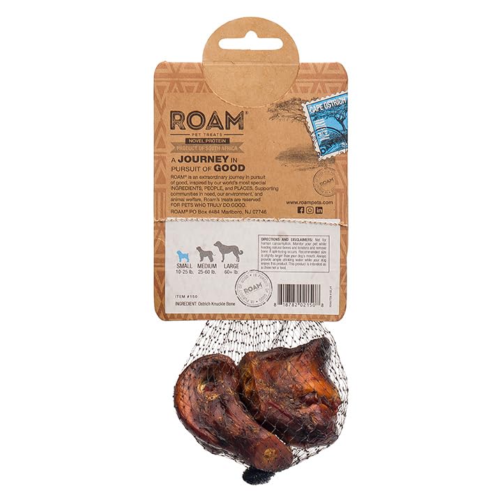 ROAM PET TREATS Le Petite Gnaw-kle Bone, 2 Extra Small, Long-Lasting Single-Ingredient Dog Chew
