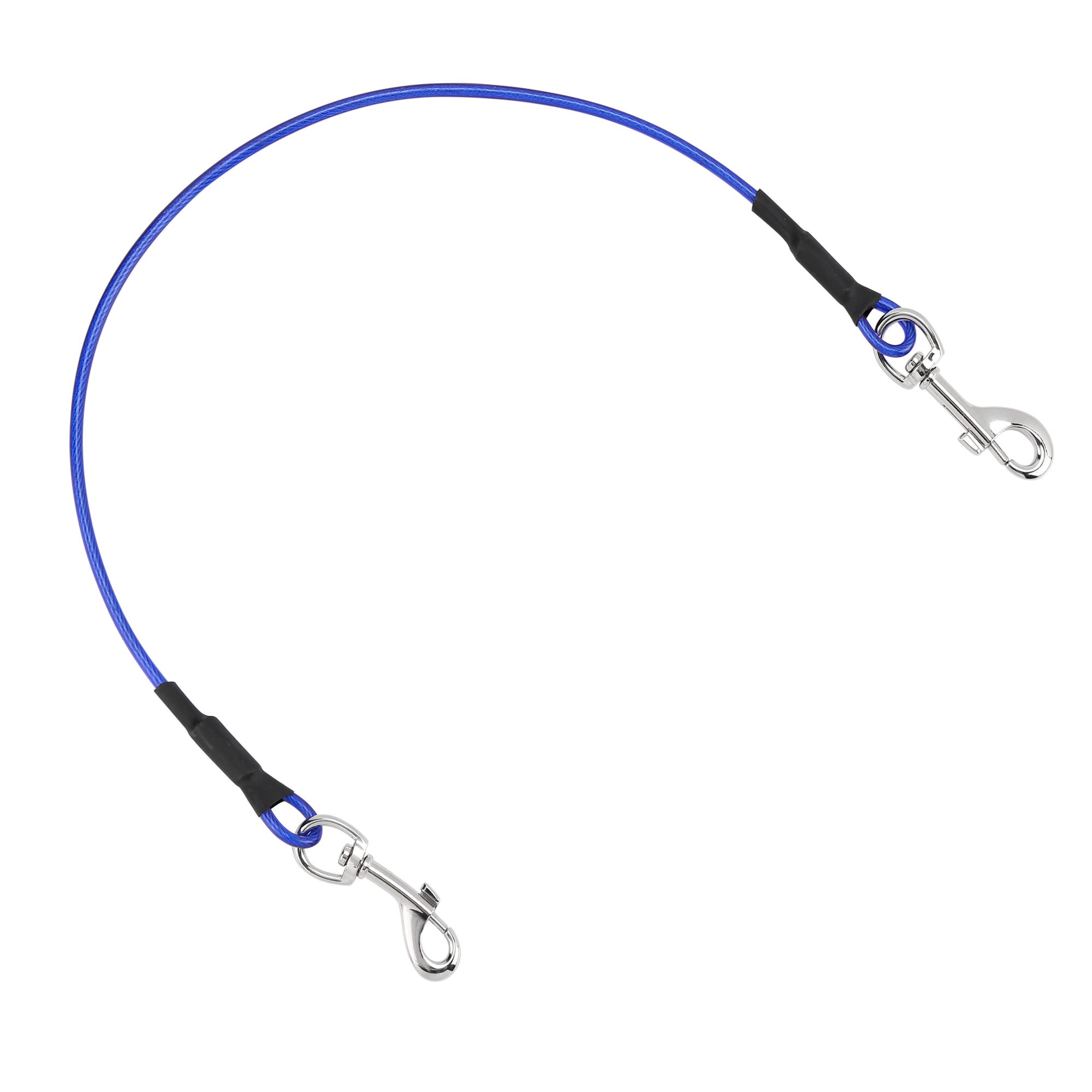 Mogoko Pet Dog Car Seat Belt Restraint, Coated Stainless Steel Chew Proof Dog Vehicle Safety Tether Cable, Double Clip No-Chew Pet Car Leash Lead-24 Inch