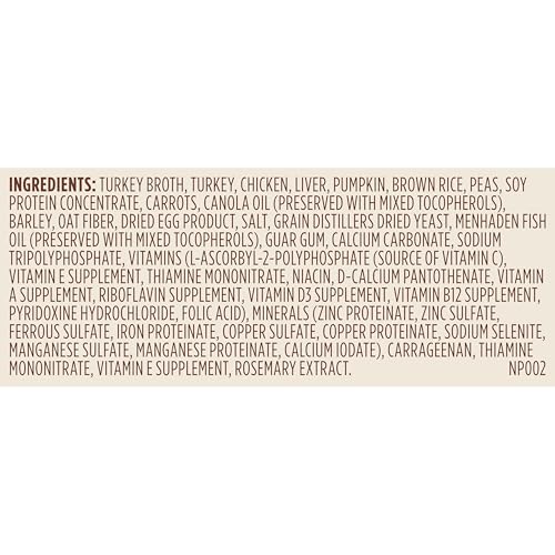 Nutrish Rachael Ray Chunks in Gravy Real Turkey, Brown Rice, Peas & Carrots Recipe Wet Dog Food, 13 oz. Can (Pack of 12)