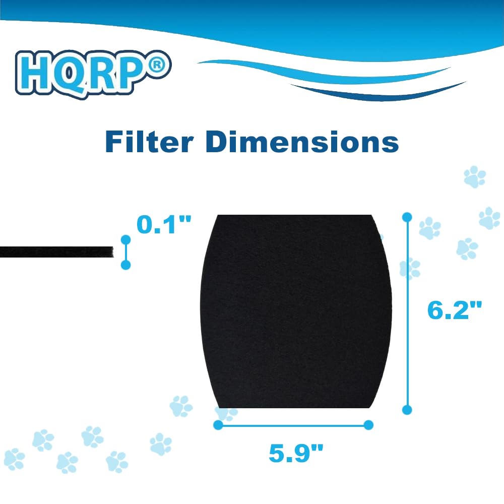 Hqrp 4-Pack Cat Litter Box Replacement Carbon Filters Compatible With Petmate Booda Clean Step, Activated Carbon Charcoal Filter