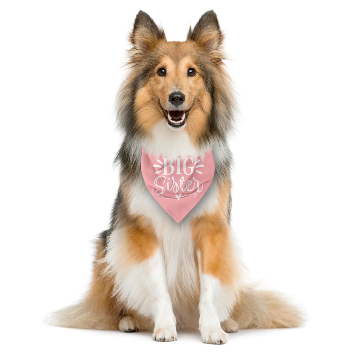 Big Sister Dog Bandana, Dog Bandana, Pink Pet Dog Scarf Accessories, Pet Dog Triangle Scarf, Dog Bandana For Large Dogs, Baby An