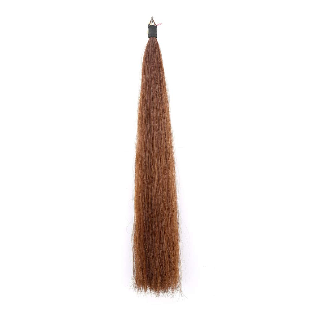 Y.J TAILS Horse Tail Extensions with Braided Horsehair Loop, Blunt Cut Bottom, 34-36 inches Long and 1 lb Weight (Light Sorrel)