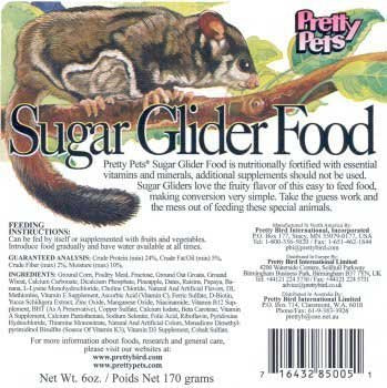 Pretty Pets Sugar Glider Food
