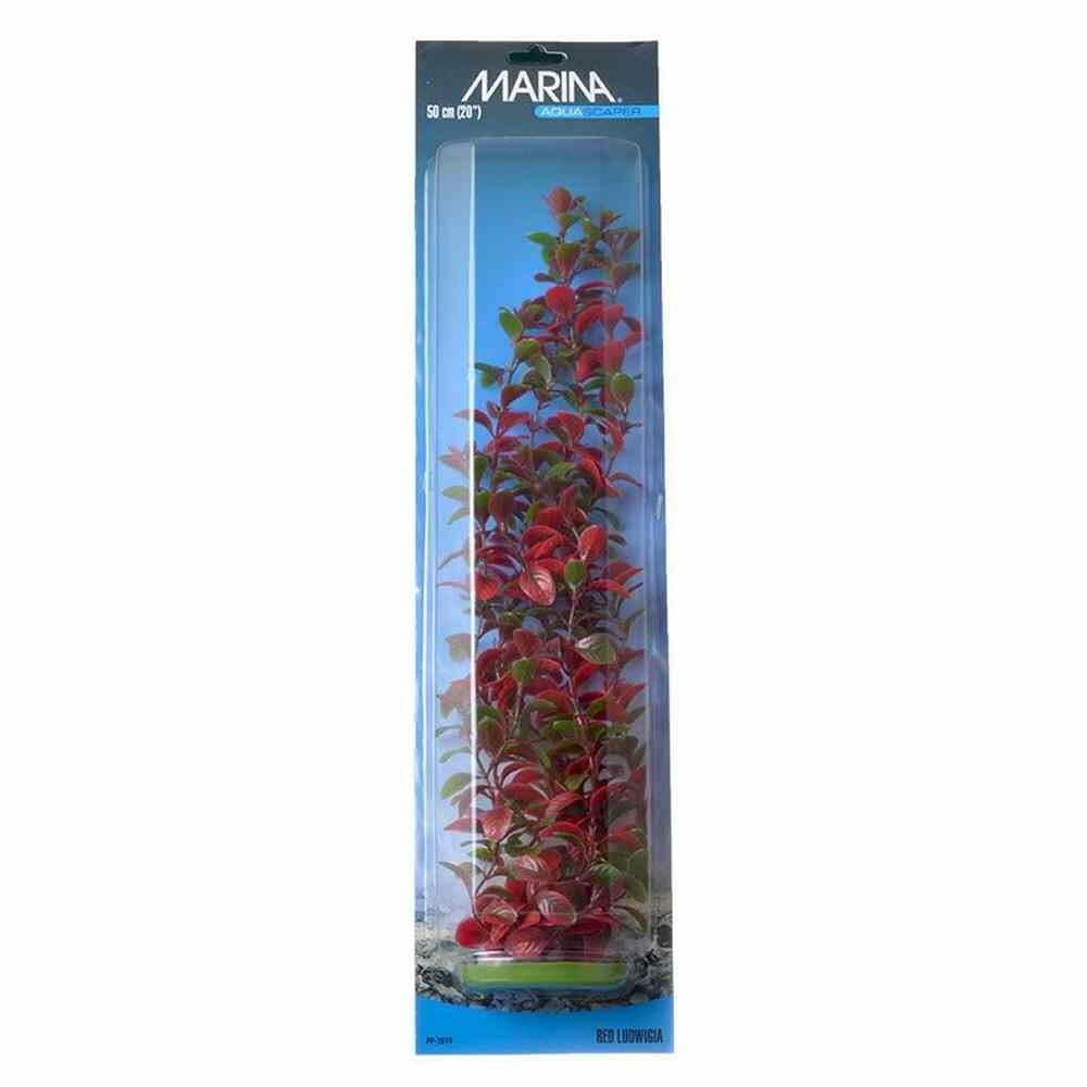 Marina Aquascaper Fish Tank Decorations, Red Ludwigia Plant, 20-Inch