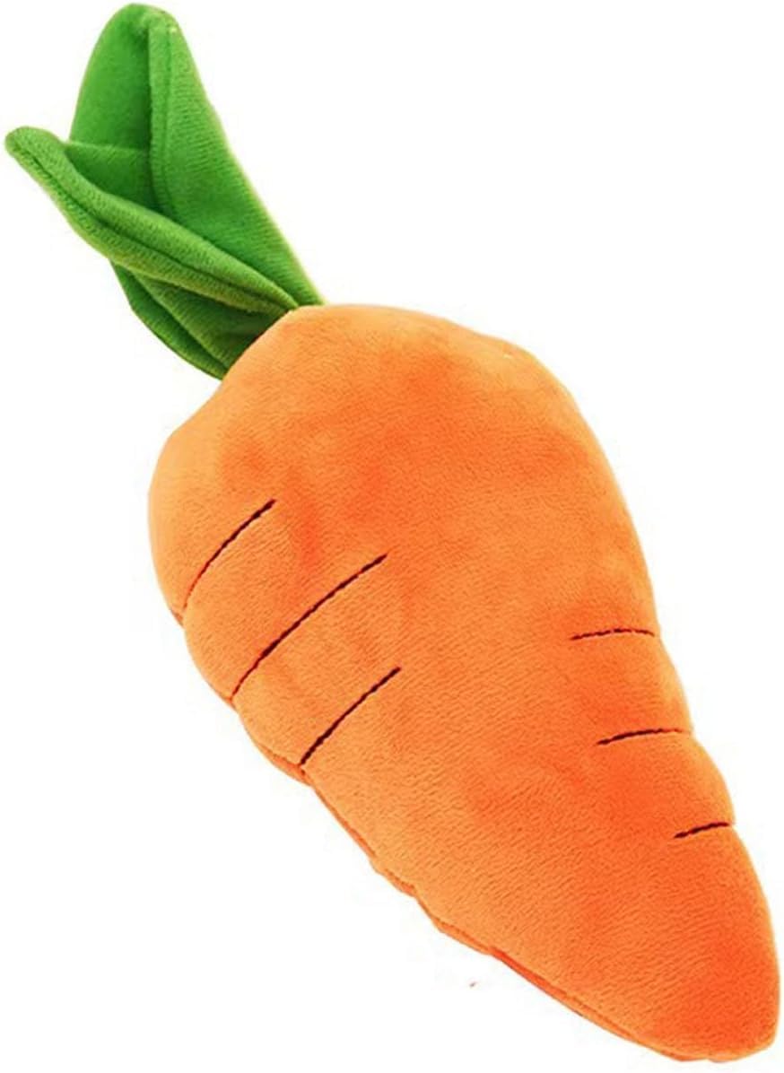 Best Pet Supplies Crinkle Dog Toy for Small, Medium, and Large Breeds, Cute Carrot with Soft Squeaker, Carrot Shape Pet Plush To