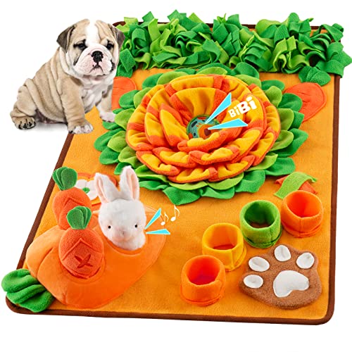 ZMUBB Pet Snuffle Mat for Dogs Sniff Mat Nosework Feeding Mat Slow Feeder Interactive Dog Puzzle Toys for Training and Stress Re