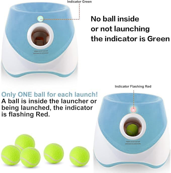Mekaple Automatic Dog Ball Launcher, Dog Ball Thrower Machine With 10-30Ft 3 Launching Distance, Interactive Toys For Small Dogs