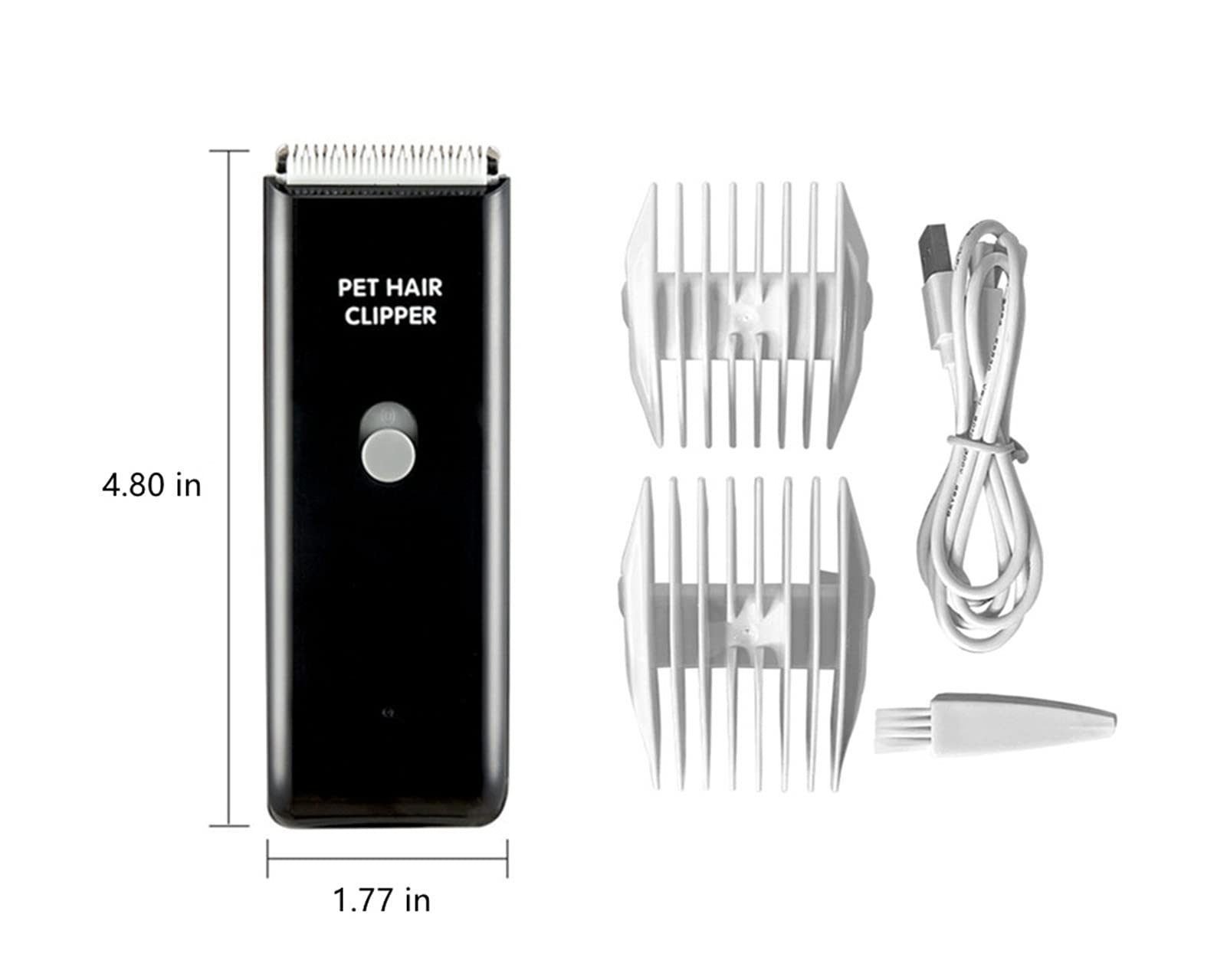 Tileon Dog Clippers,Quiet Washable Usb Rechargeable Cordless Dog Grooming Kit,Electric Pets Hair Trimmers Shaver Shears For Dogs