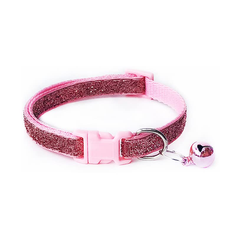 Yellowcult Fancy Glittering & Shimmering Pet Collar Collection For Cats, Puppies, Small Dogs, Fat Rabbits[With Bell & Safety Bu