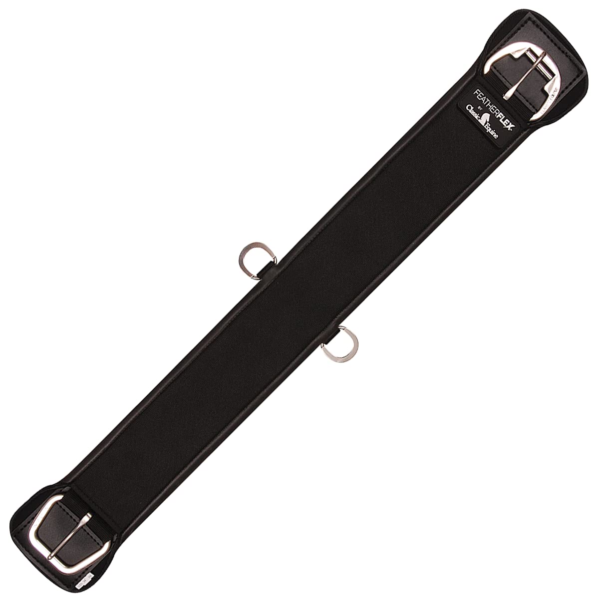 Classic Equine Feather Flex Straight Cinch, Color: Black, Size: 28 (Ffscbk28)