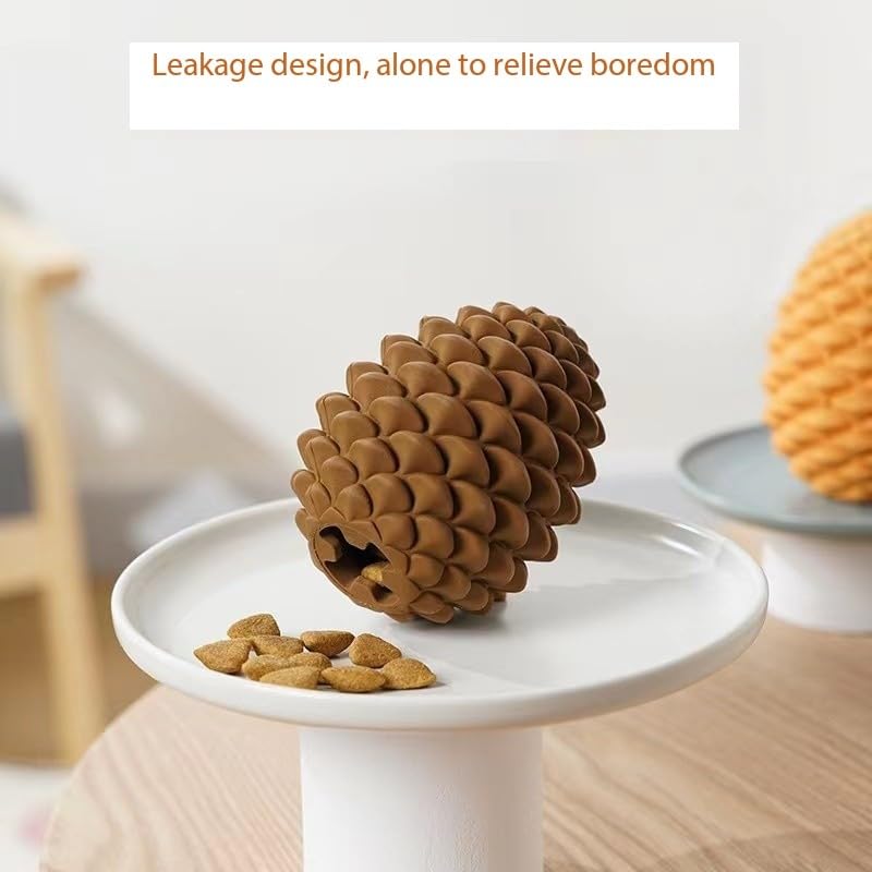 Generic Pine Cone Dog Chew Toys for Aggressive Chewers: Nearly Indestructible Dog Toy, Interactive Treat Dispensing Dog Toys for