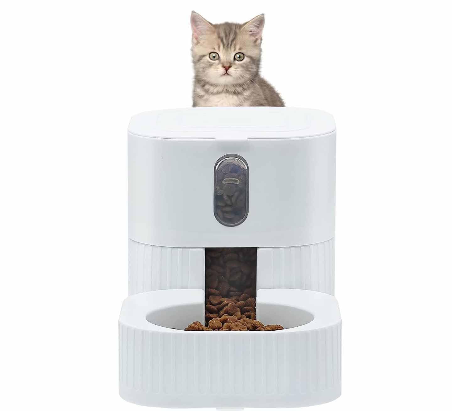Skofri SelfDispensing Plastic Gravity Pet Feeder Food Dispenser Station For Cat & Dog  Replenish Pet Food For Dog Cat Animal A