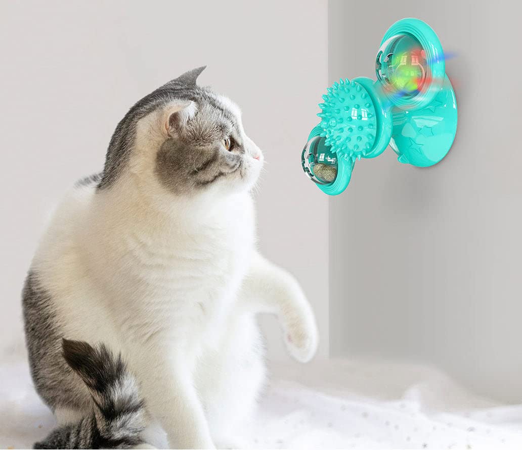 Pet Life  'Windmill' Rotating Suction Cup Spinning Cat Toy
