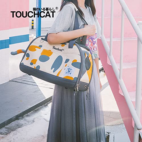 Touchcat 'Tote-Tails' Designer Airline Approved Folding Travel Cat Carrier - Airline Pet Carrier with Designer Tail and Trims