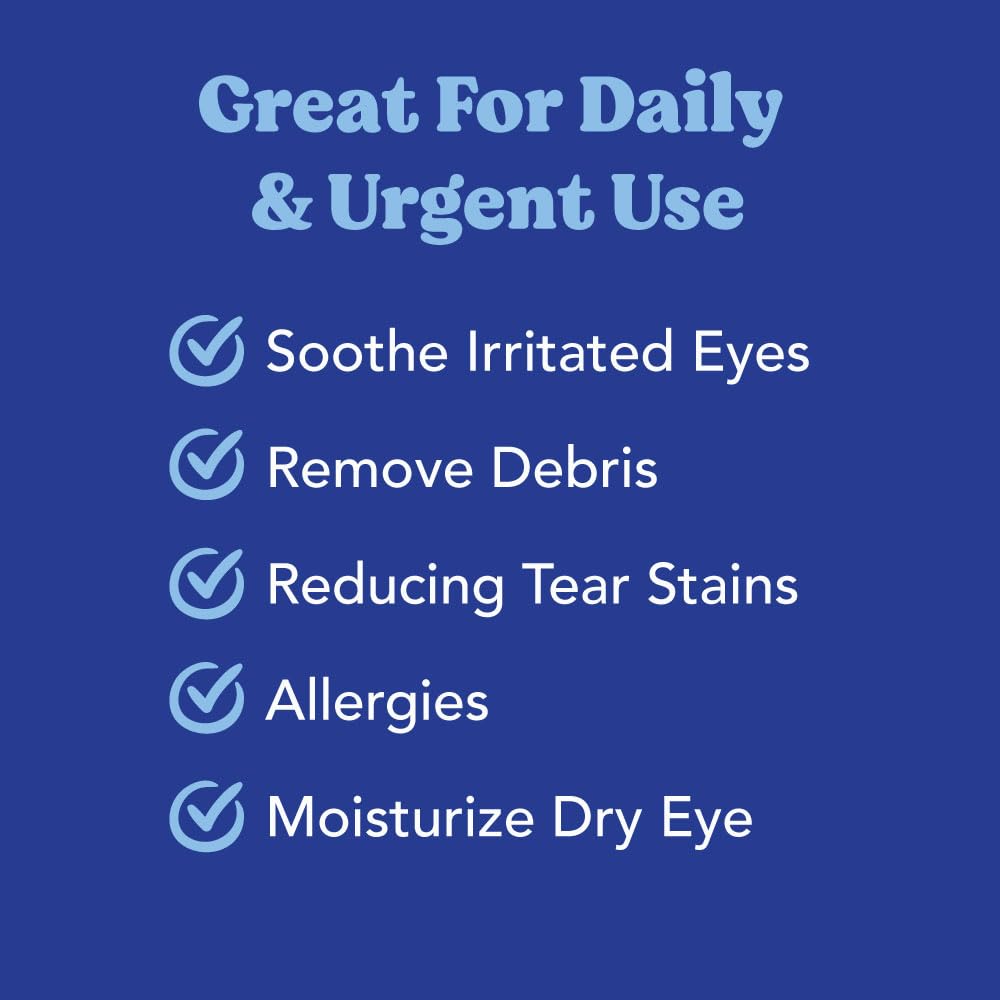 ANGELS EYES Multi-Purpose Sterile Eye Wash 4 oz Eye Cleaner and Rinse, Tear Stain Reducer for Allergies, Debris, Mucus, Irritat