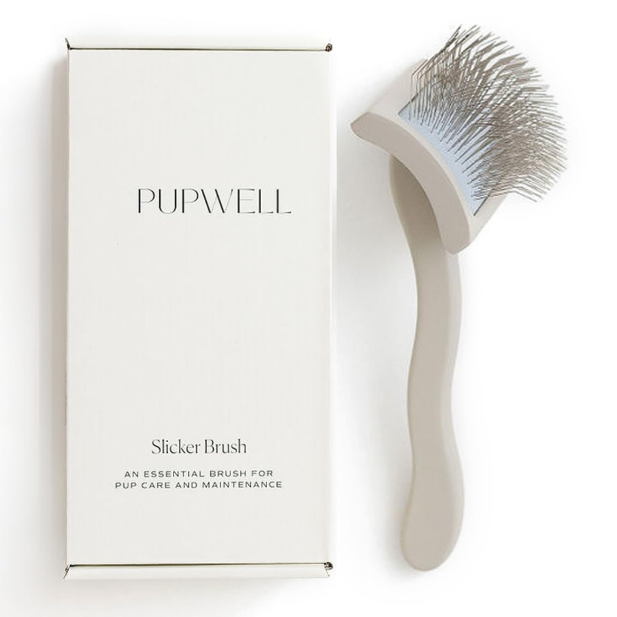 Pupwell Slicker Brush For Professional And Luxury Dog Grooming To Prevent Matting With Dense And Extra Long Stainless Steel Pins