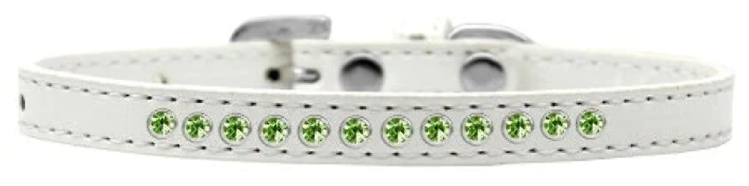 Dog, Puppy & Pet Fashion Collar, Lime Green Crystal Rimsets Black 8