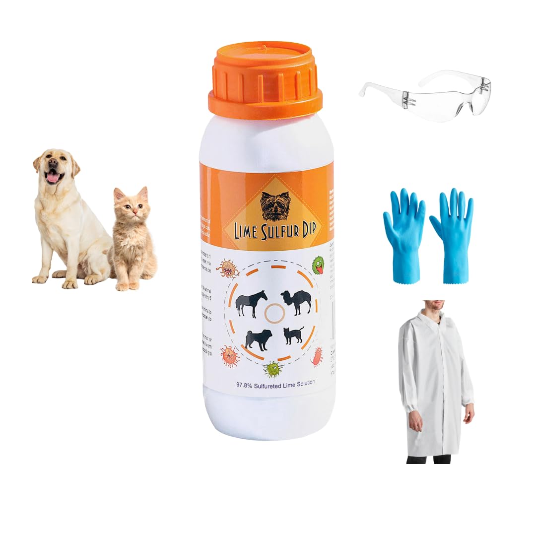 Healthy Paw Life - Lime Sulfur Dip - Pet Care for Itchy and Dry Skin - Xtra Strength Formula - Safe Solution for Dog, Cat, Puppy