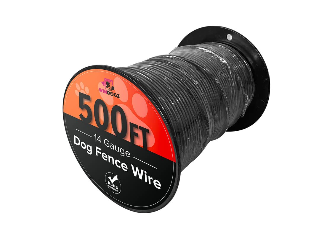 Windogz Dog Fence Wire For Electric Dog Fence System, 500 Ft, 14 Gauge Pro Grade Wire, Covers ? Acre,Easy To Install, Compatible