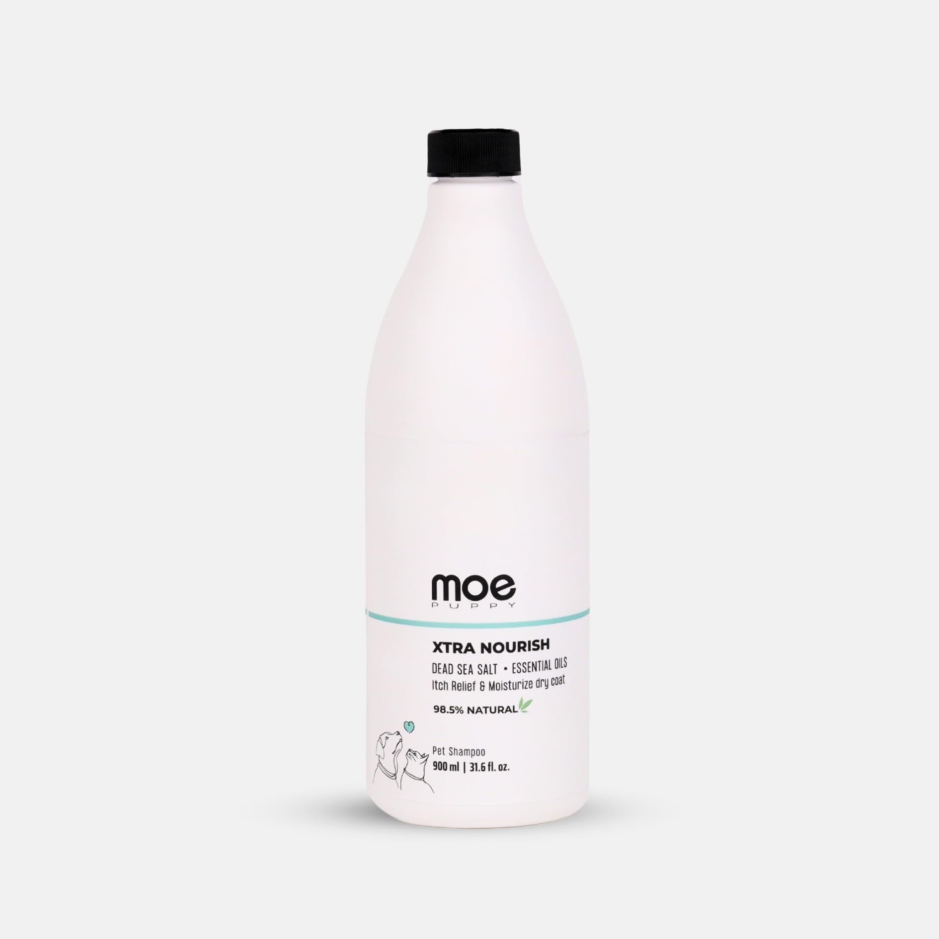 Moe Puppy Xtra Nourish: Herbal Dog Shampoo For Itchy Skin, Allergies, And Dry Coat | Anti-Fungal, Antibacterial, Ph Balanced For