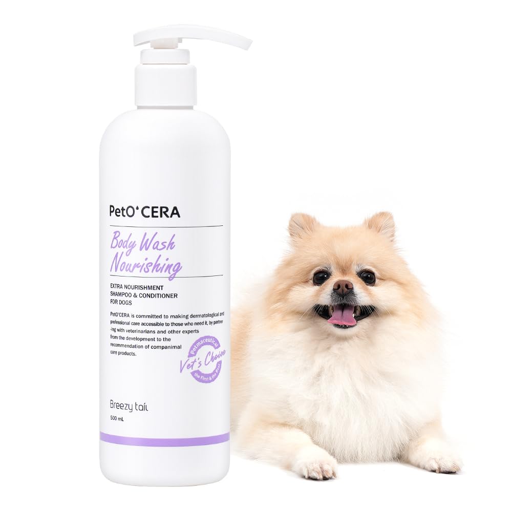 Petocera Dog Shampoo Nourishing, All-In-One Dog Shampoo And Conditioner, Strengthens Skin Barrier, Itch Relief, Moisturizing, Ve