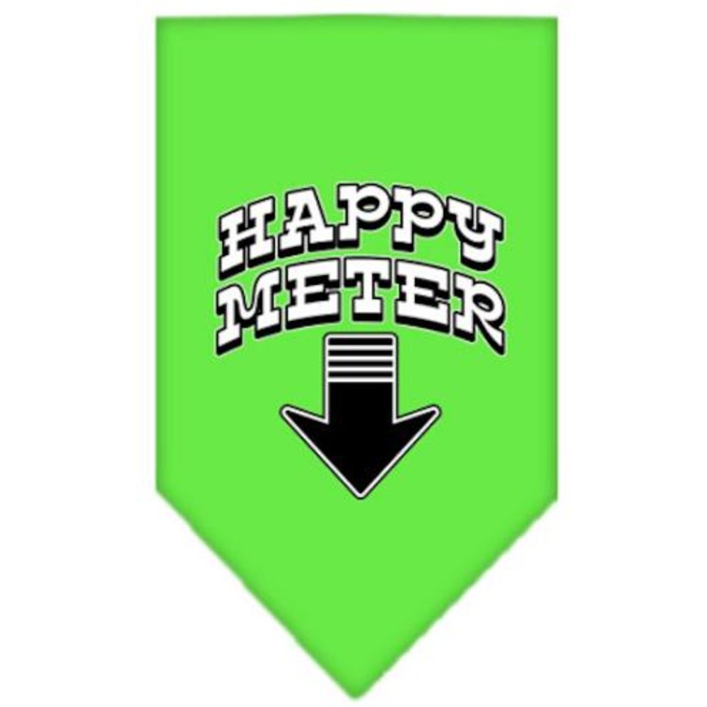 Mirage Pet Products Happy Meter Screen Print Bandana for Pets, Small, Lime Green